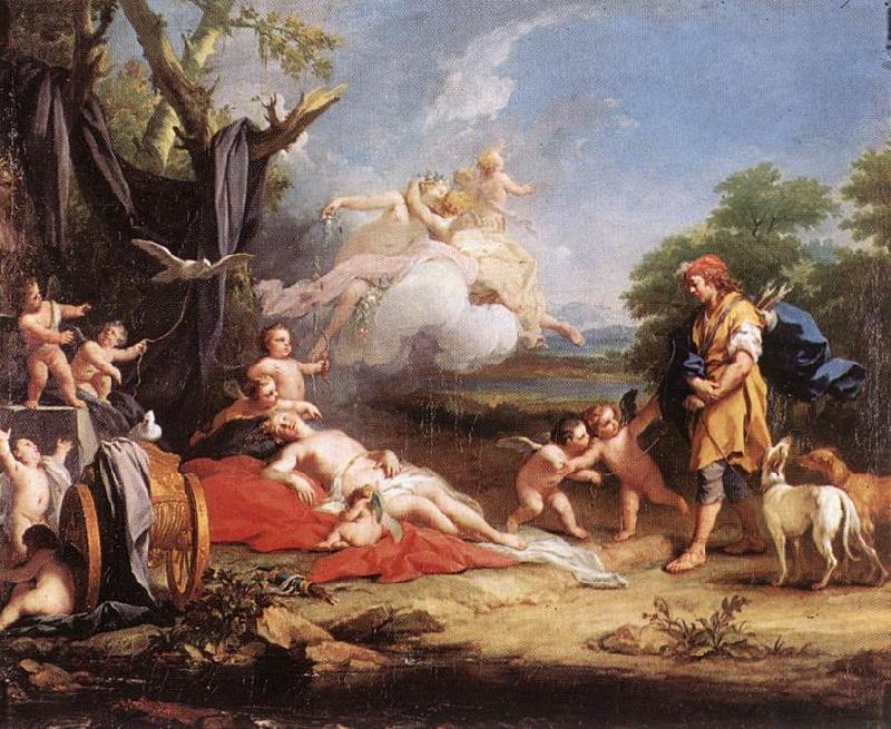 AMIGONI, Jacopo Venus and Adonis ssd Sweden oil painting art